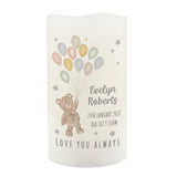 Personalised Teddy & Balloons Nightlight LED Candle: 2 - LED Lighting By Gift Moments