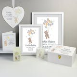 Personalised Teddy & Balloons White Wooden Heart: 5 - Decorations By Gift Moments