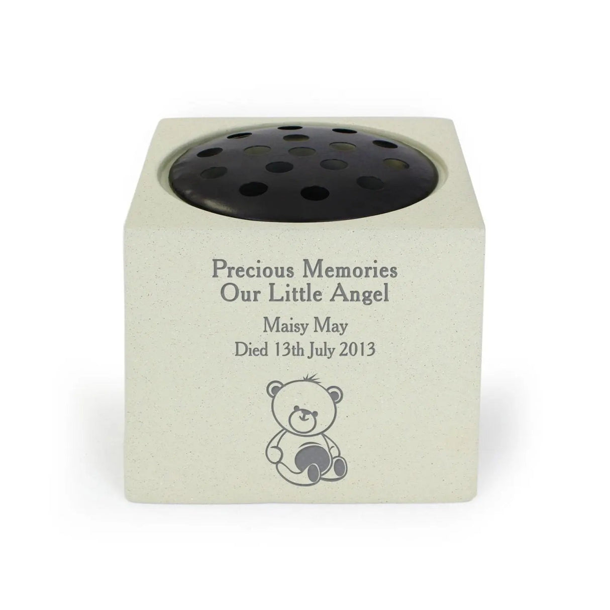 Personalised Teddy Bear Memorial Vase: 2 - Memorials By Gift Moments