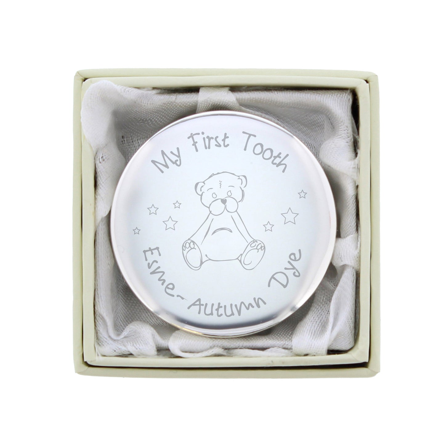 Personalised Teddy My First Tooth Trinket Box: 3 - Trinket Boxes By Gift Moments