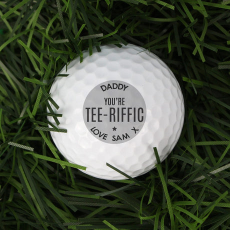 Personalised Tee-riffic Golf Ball: 2 - Golf Balls By Gift Moments