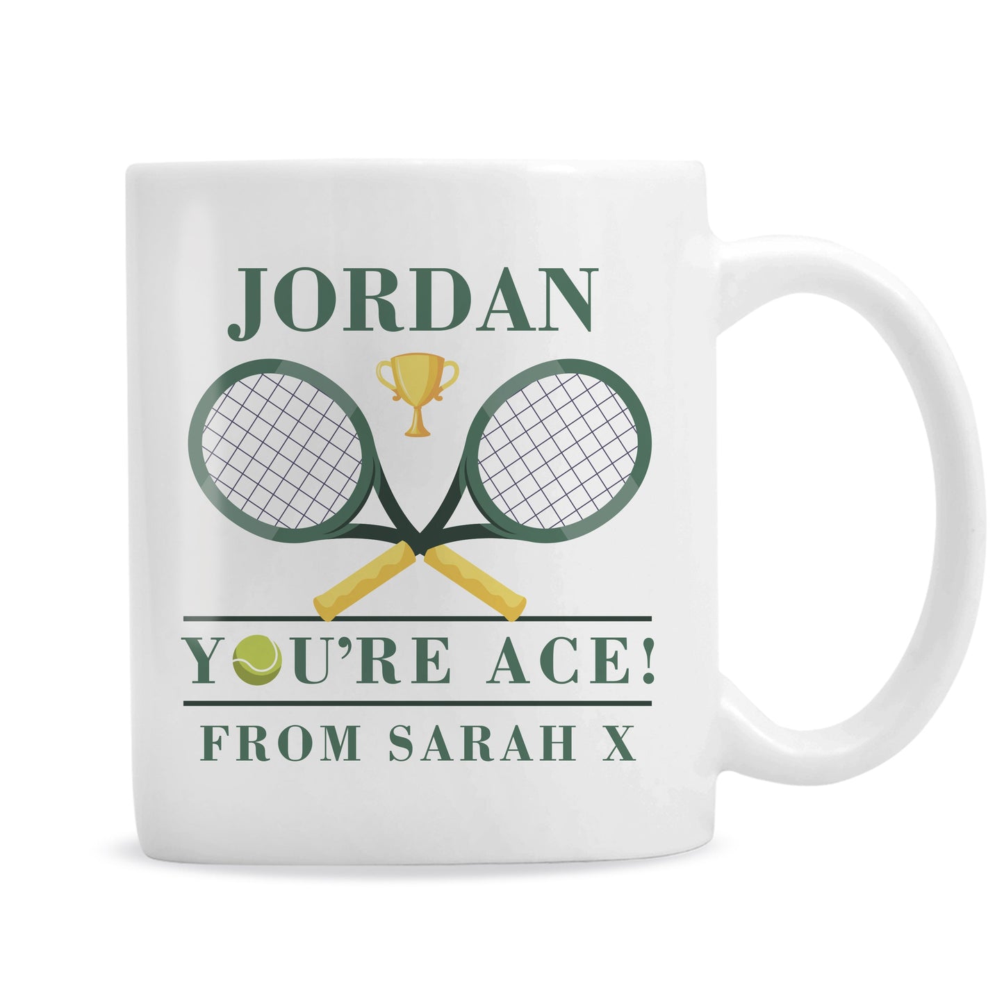 Personalised Tennis Mug: 5 - Mugs By Gift Moments