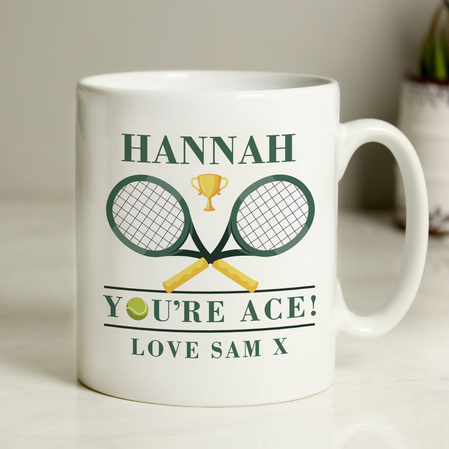 Personalised Tennis Mug: 3 - Mugs By Gift Moments