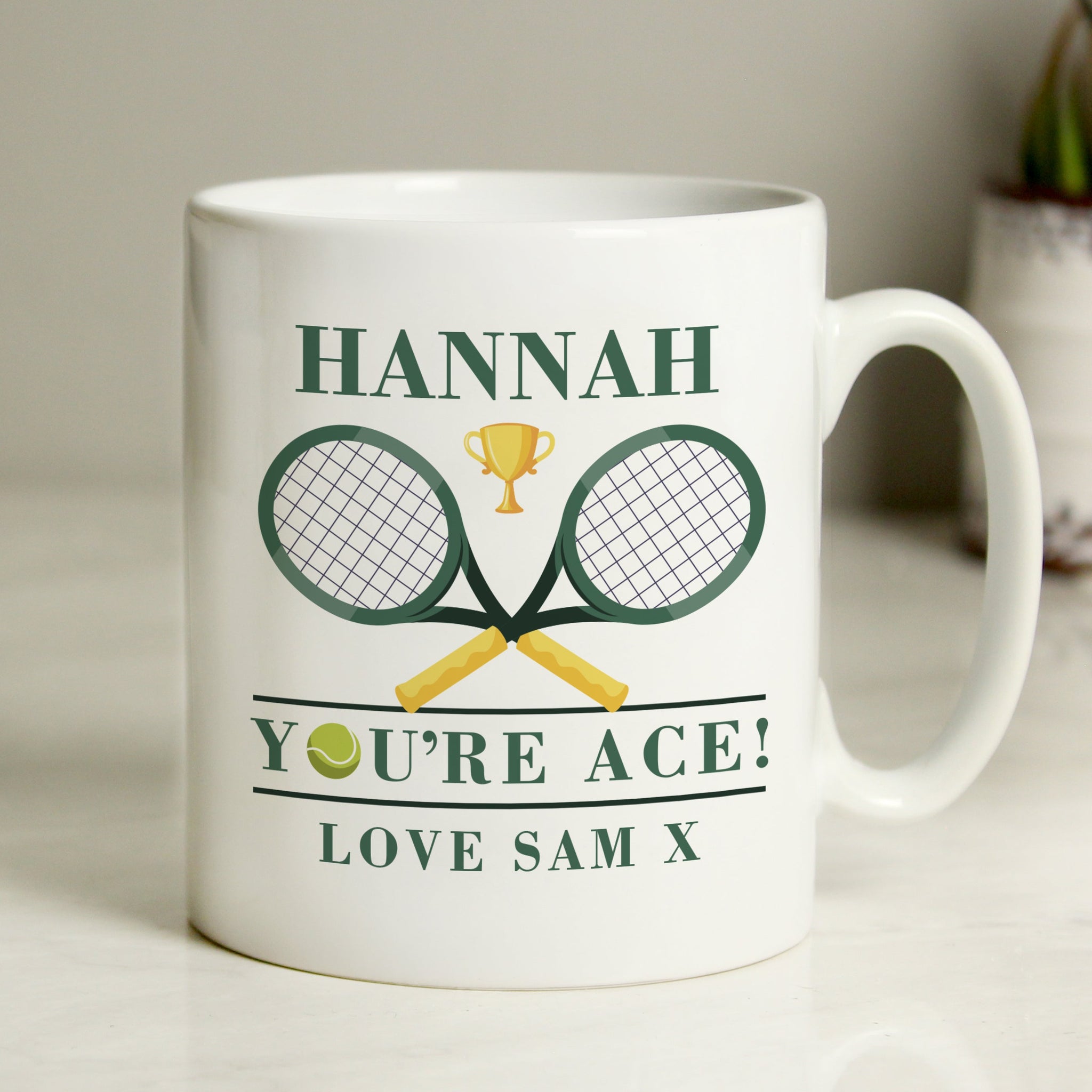 Personalised Tennis Mug: 3 - Mugs By Gift Moments