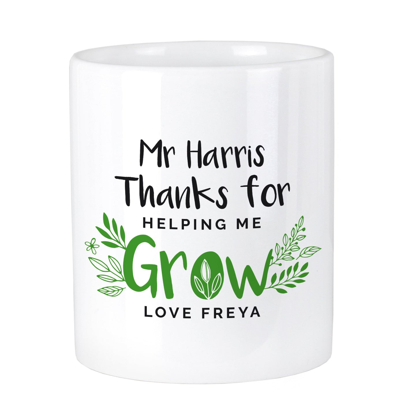 Personalised Thanks For Helping Me Grow Ceramic Storage Pot: 4 - Storage By Gift Moments