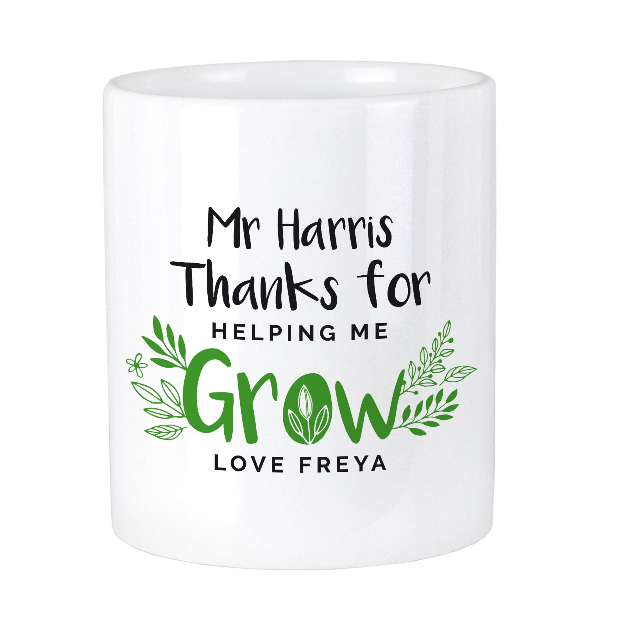 Personalised Thanks For Helping Me Grow Ceramic Storage Pot: 4 - Storage By Gift Moments