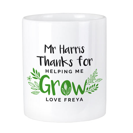Personalised Thanks For Helping Me Grow Ceramic Storage Pot: 4 - Storage By Gift Moments