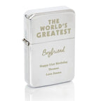 Personalised ’The World’s Greatest’ Silver Lighter - Shop Smoking Accessories At Gift Moments - 2