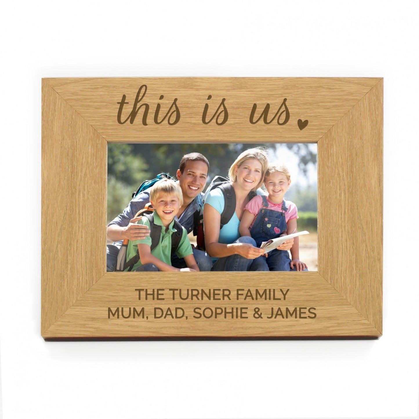 Personalised ’This Is Us’ 6x4 Landscape Wooden Photo Frame: 4 - Photo Frames By Gift Moments