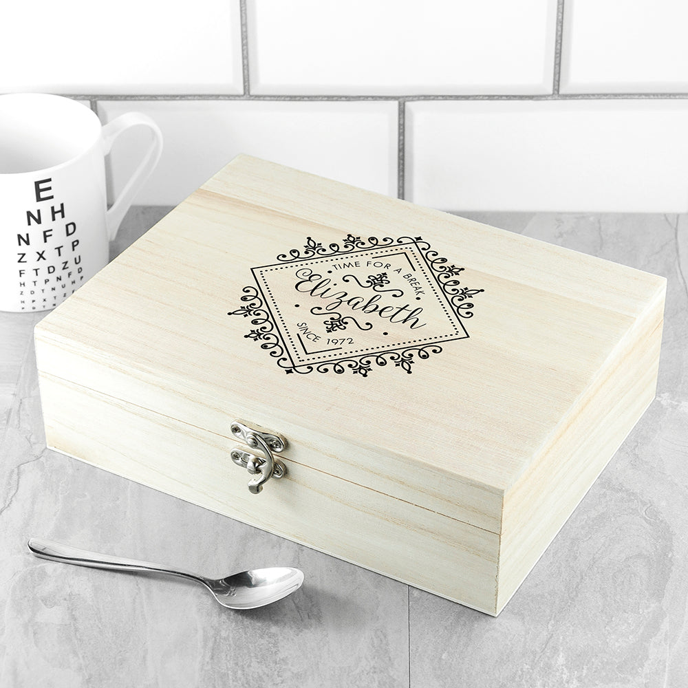 Personalised Time For a Break! Tea Box Selection: 1 Tea Boxes By Gift Moments