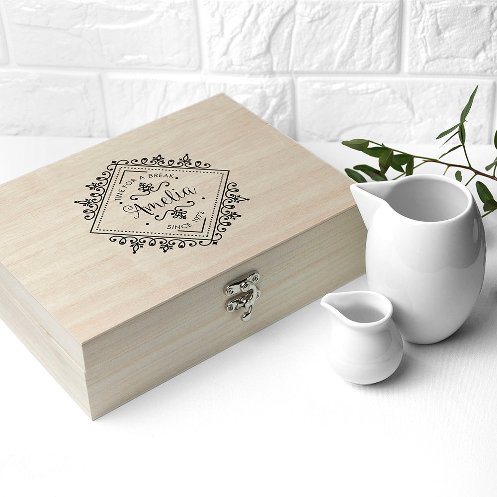 Personalised Time For a Break! Tea Box Selection: 3 Tea Boxes By Gift Moments