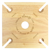 Personalised...Time For a Glass of Wine Four Wine Glass Holder & Bottle Holder: 5 - Barware By Gift Moments