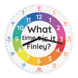 Personalised Educational Wooden Time Clock: 5 - Clocks By Gift Moments