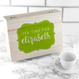 Personalised Time For Tea! Coloured Tea Box Selection: 2 Green Tea Boxes By Gift Moments