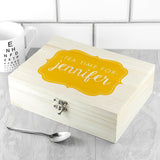 Personalised Time For Tea! Coloured Tea Box Selection: 1 Yellow Tea Boxes By Gift Moments