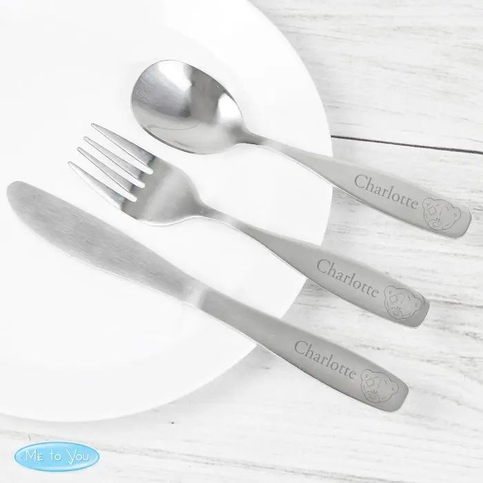 Personalised Tiny Tatty Teddy 3 Piece Cutlery Set: 1 - Cutlery Sets