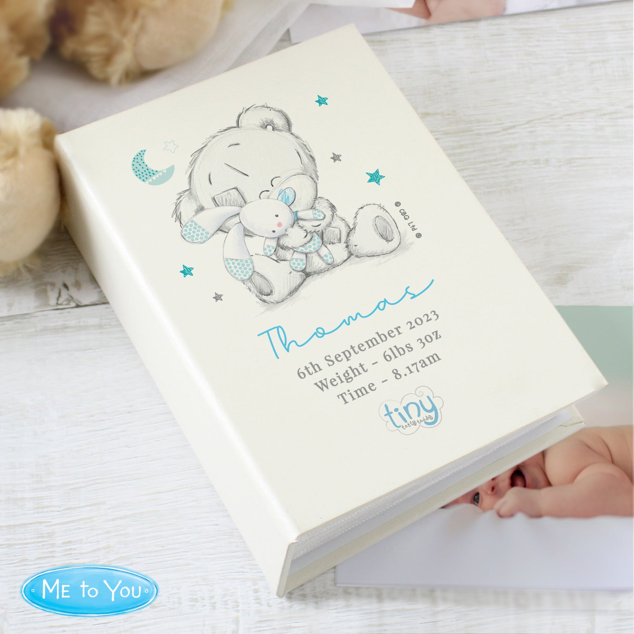 Personalised Tiny Tatty Teddy Blue 6x4 Photo Album with Sleeves: 1 - Photo Albums