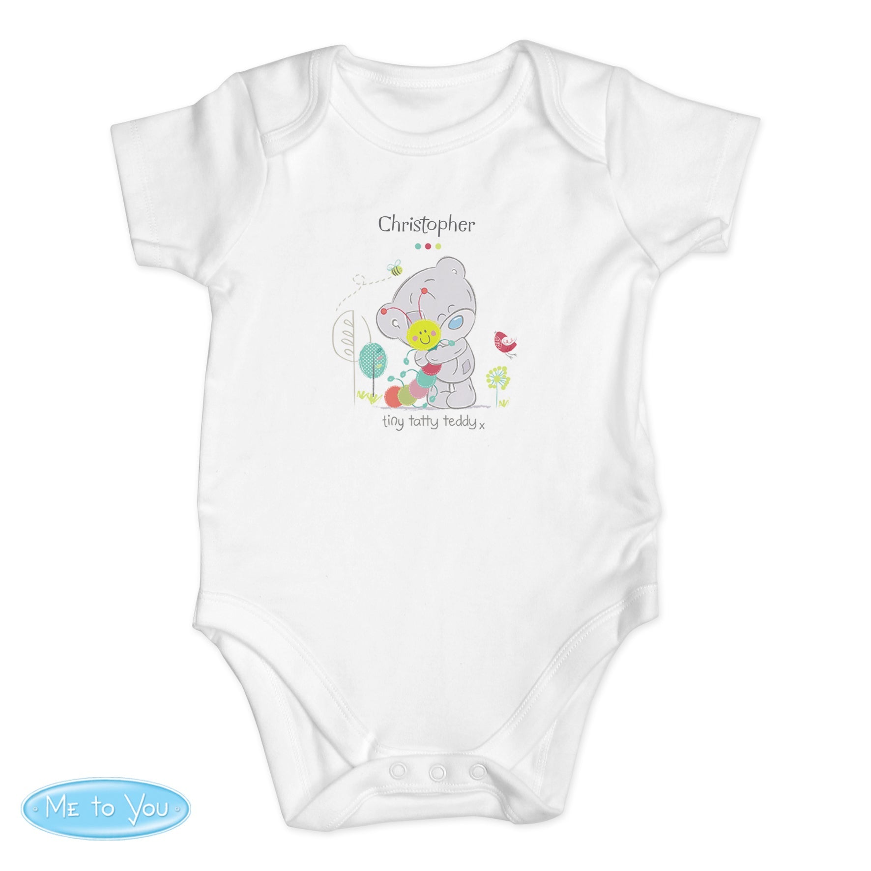 Personalised Tiny Tatty Teddy Cuddle Bug 0-3 Months Baby Vest - Shop Baby Clothing At Gift Moments - 6