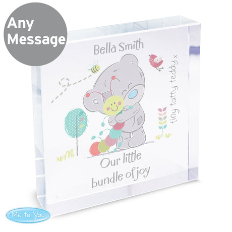Personalised Tiny Tatty Teddy Cuddle Bug Crystal Token: 3 - Crystal Tokens