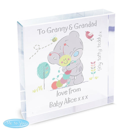 Personalised Tiny Tatty Teddy Cuddle Bug Crystal Token: 4 - Crystal Tokens