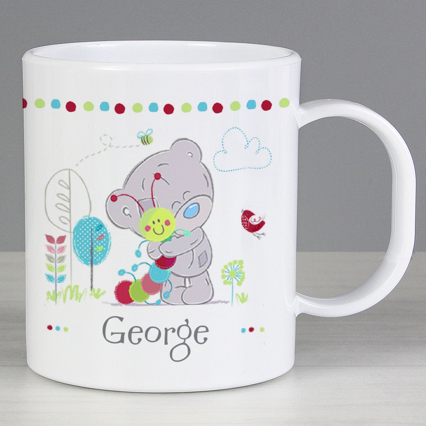 Personalised Tiny Tatty Teddy Cuddle Bug Plastic Mug: 2 - Plastic Mugs