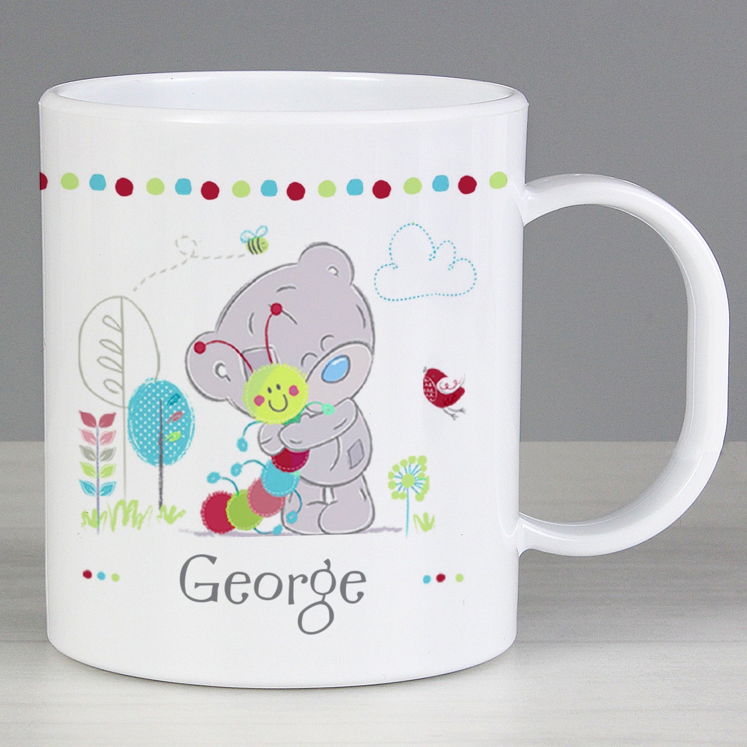 Personalised Tiny Tatty Teddy Cuddle Bug Plastic Mug: 2 - Plastic Mugs