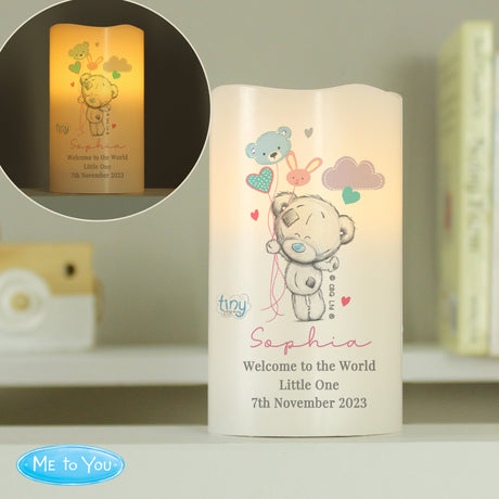 Personalised Tiny Tatty Teddy Dream Big Pink Nightlight LED Candle: 4 - LED Lighting