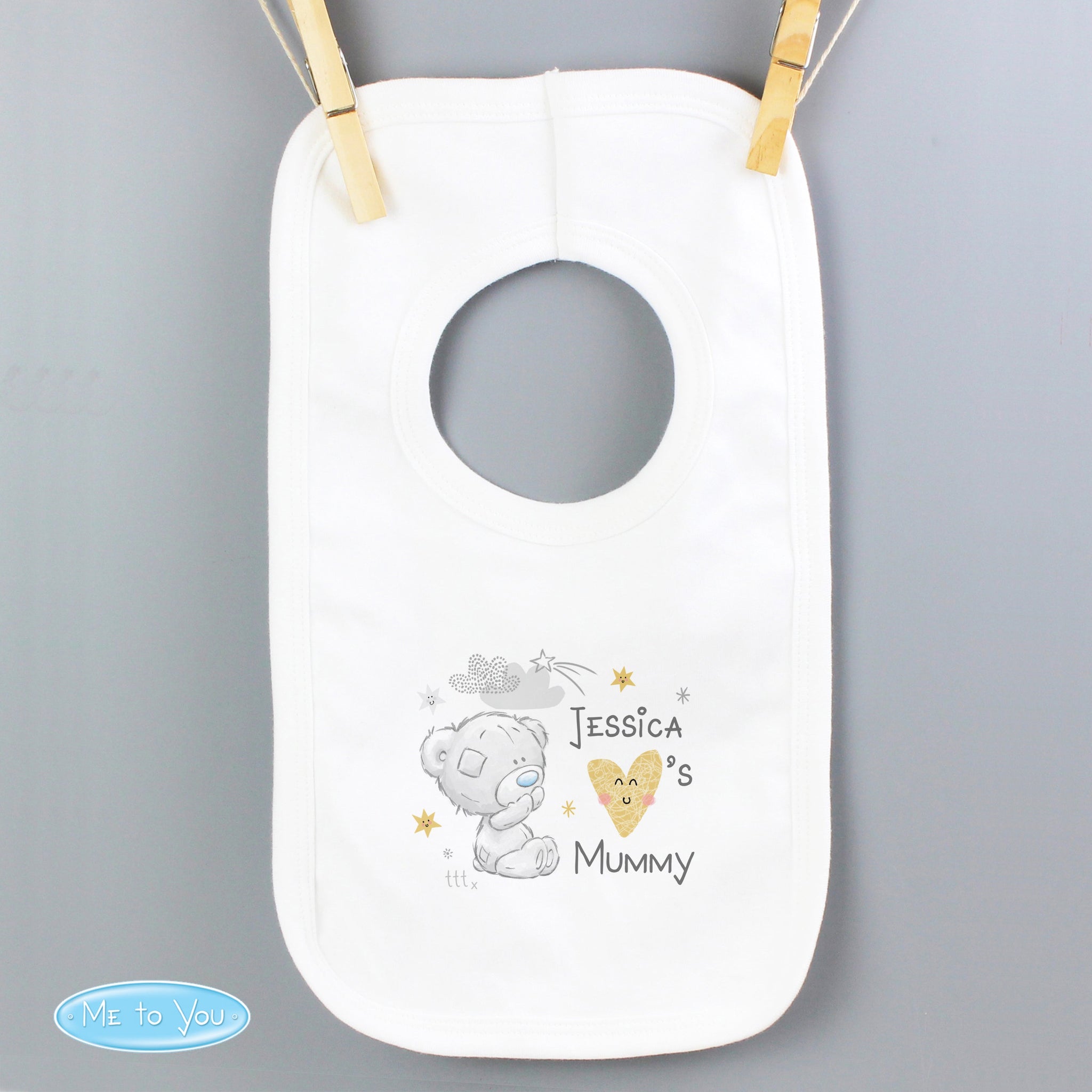 Personalised Tiny Tatty Teddy I Heart Baby Bib: 7 - Baby Clothing