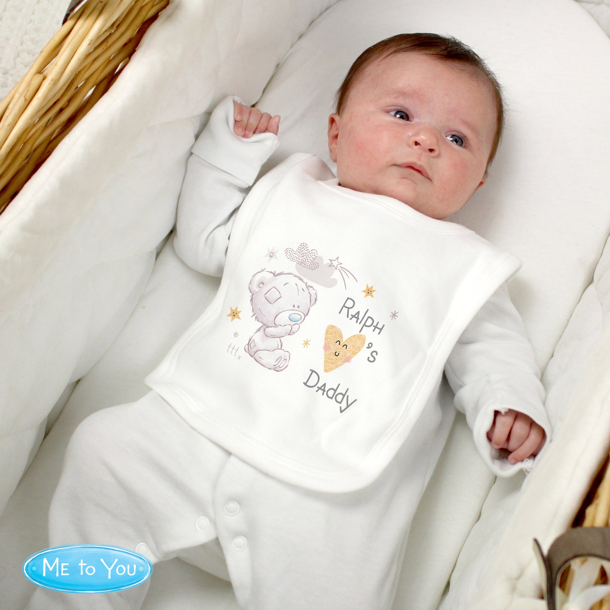 Personalised Tiny Tatty Teddy I Heart Baby Bib: 3 - Baby Clothing