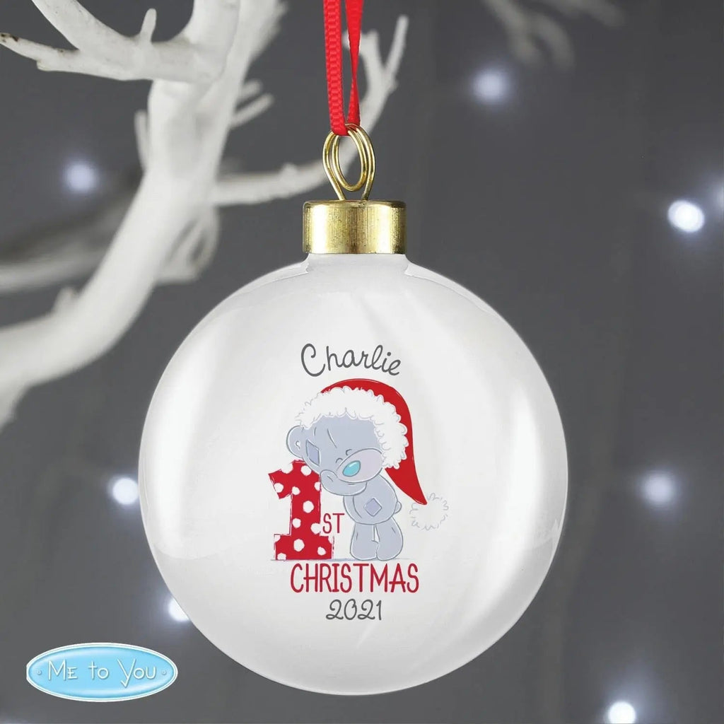 Personalised Tiny Tatty Teddy ’My 1st Christmas’ Bauble - Shop Christmas Baubles At Gift Moments - 3