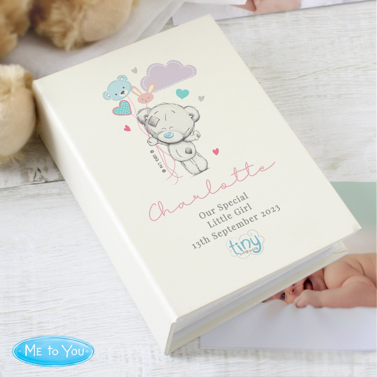 Personalised Tiny Tatty Teddy Pink 6x4 Photo Album with Sleeves: 3 - Photo Albums