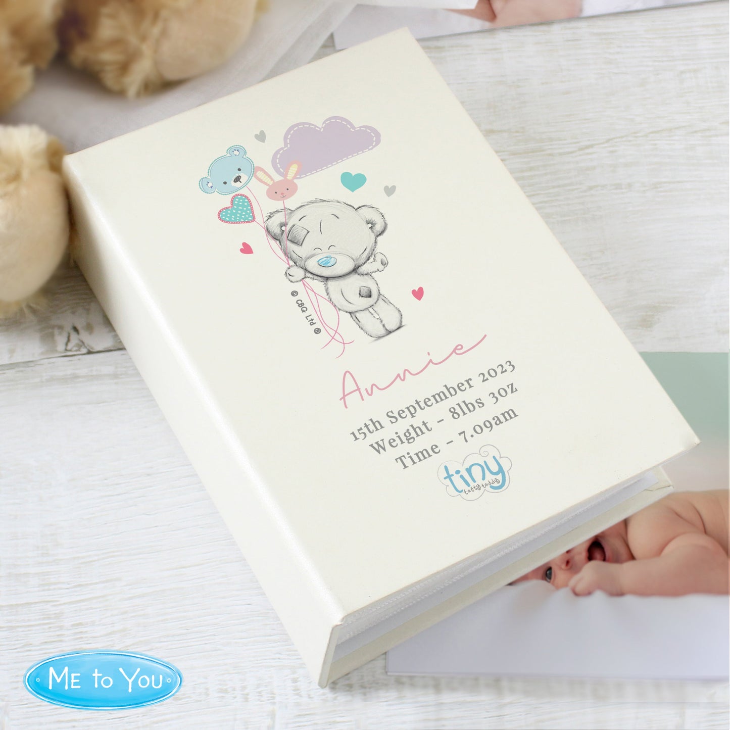 Personalised Tiny Tatty Teddy Pink 6x4 Photo Album with Sleeves: 1 - Photo Albums