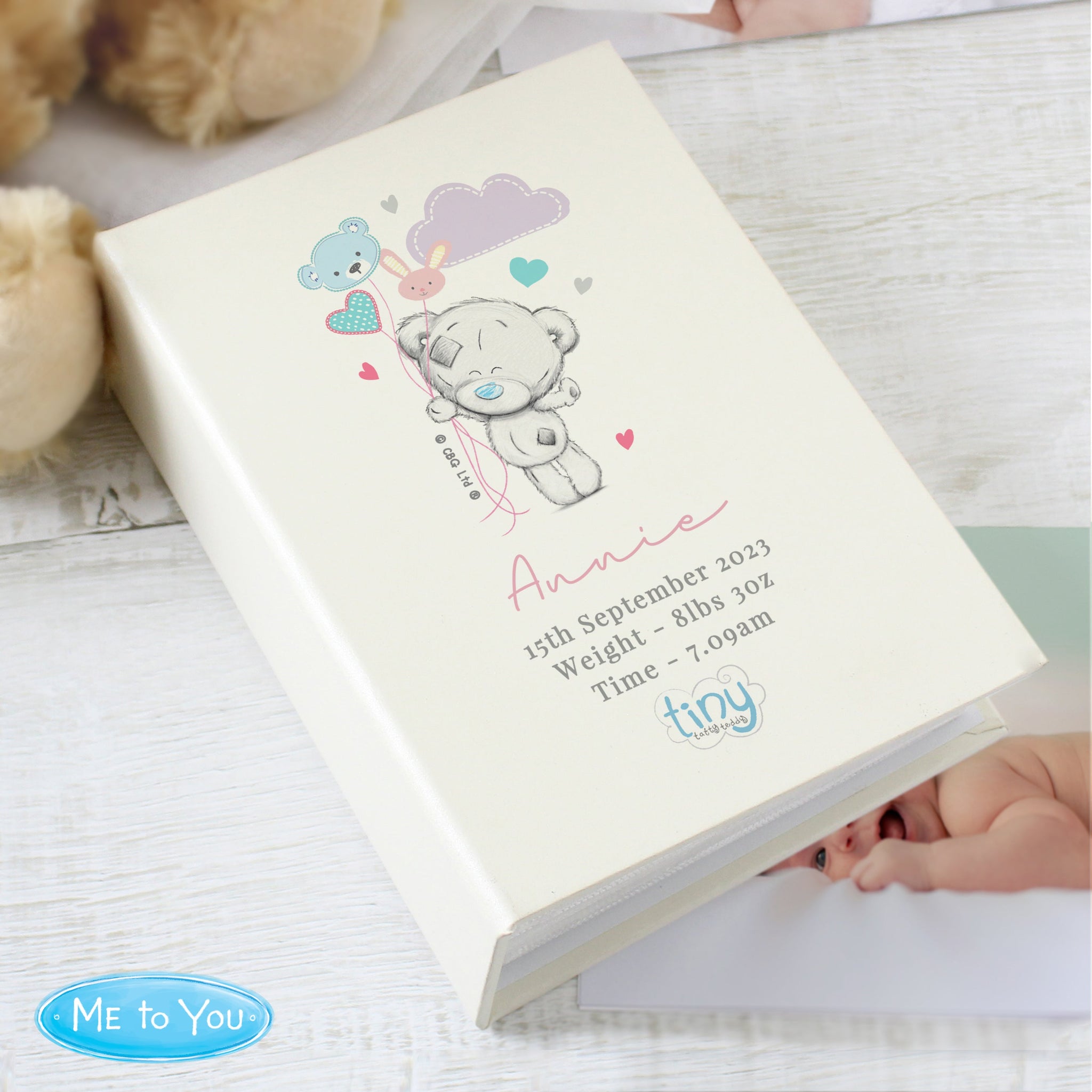 Personalised Tiny Tatty Teddy Pink 6x4 Photo Album with Sleeves: 1 - Photo Albums