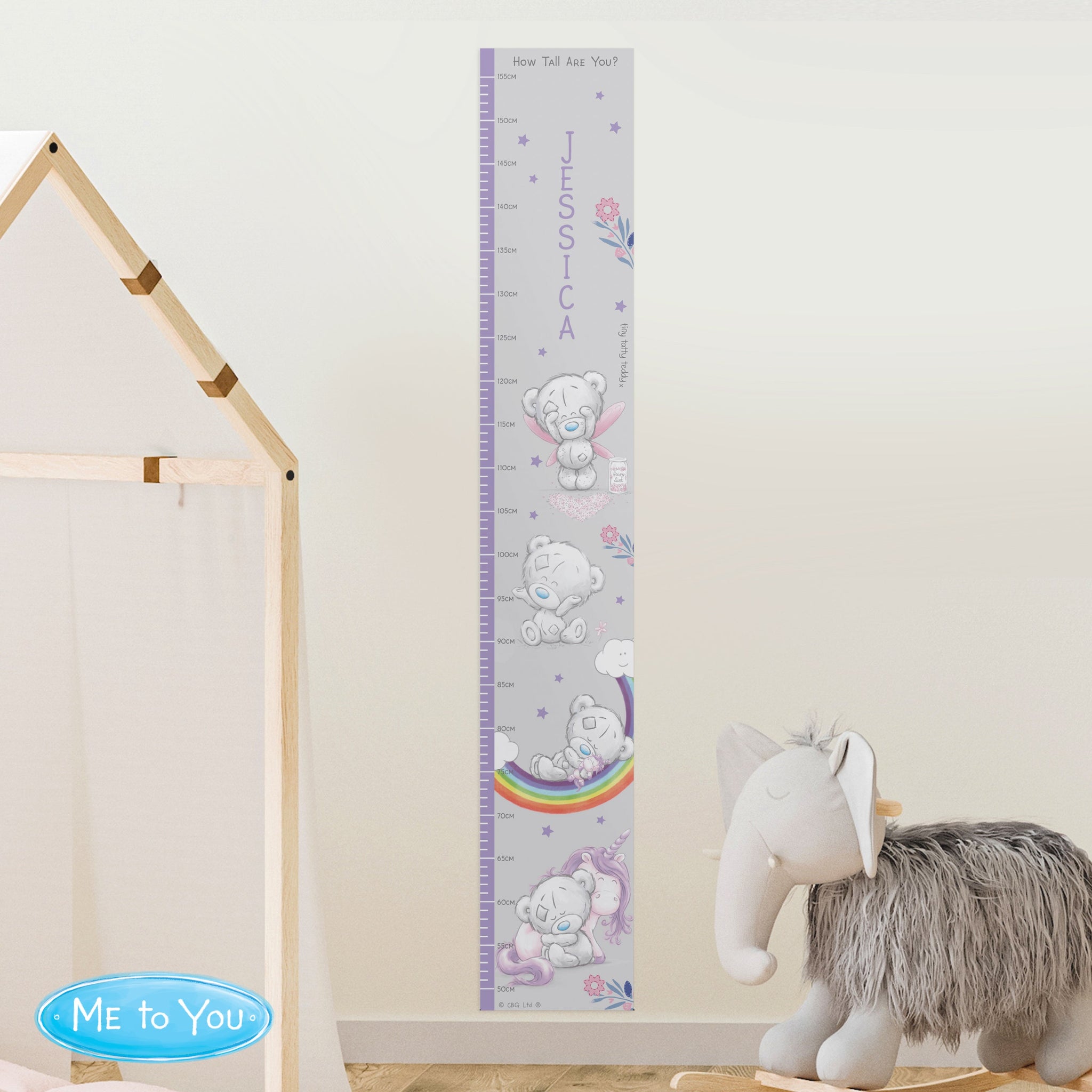 Personalised Tiny Tatty Teddy Unicorn Height Chart: 6 - Height Charts