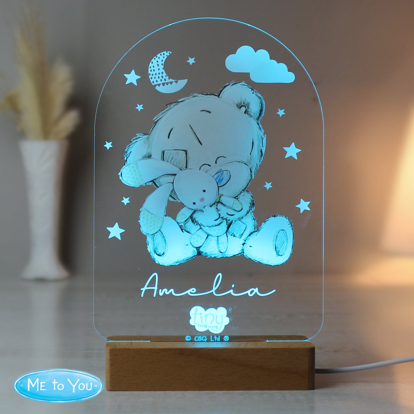 Personalised Tiny Tatty Teddy Wooden Based LED Light: 7 - LED Lighting
