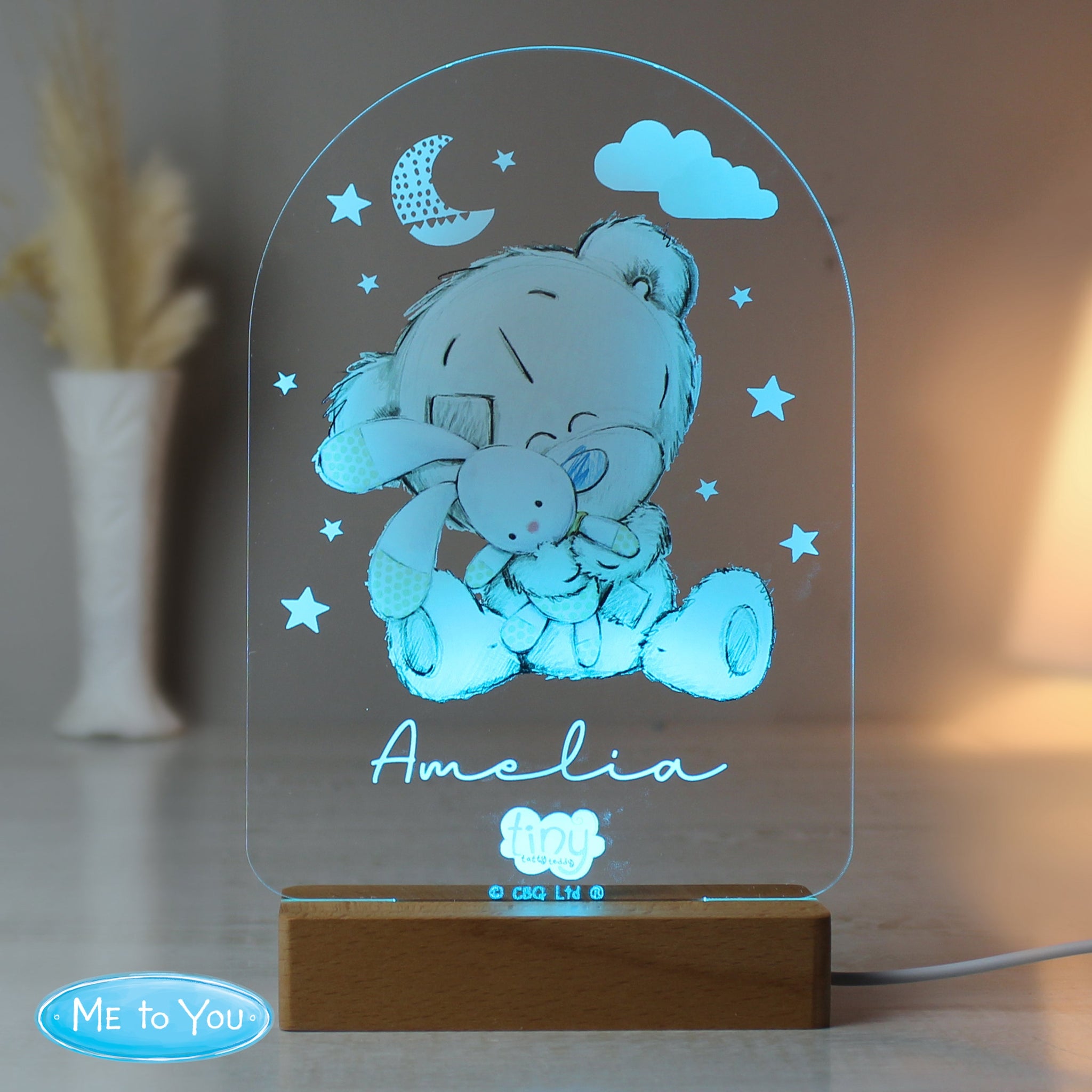 Personalised Tiny Tatty Teddy Wooden Based LED Light: 7 - LED Lighting