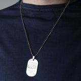 Personalised ’To The Moon & Back...’ Stainless Steel Dog Tag Necklace: 4 - Necklaces By Gift Moments