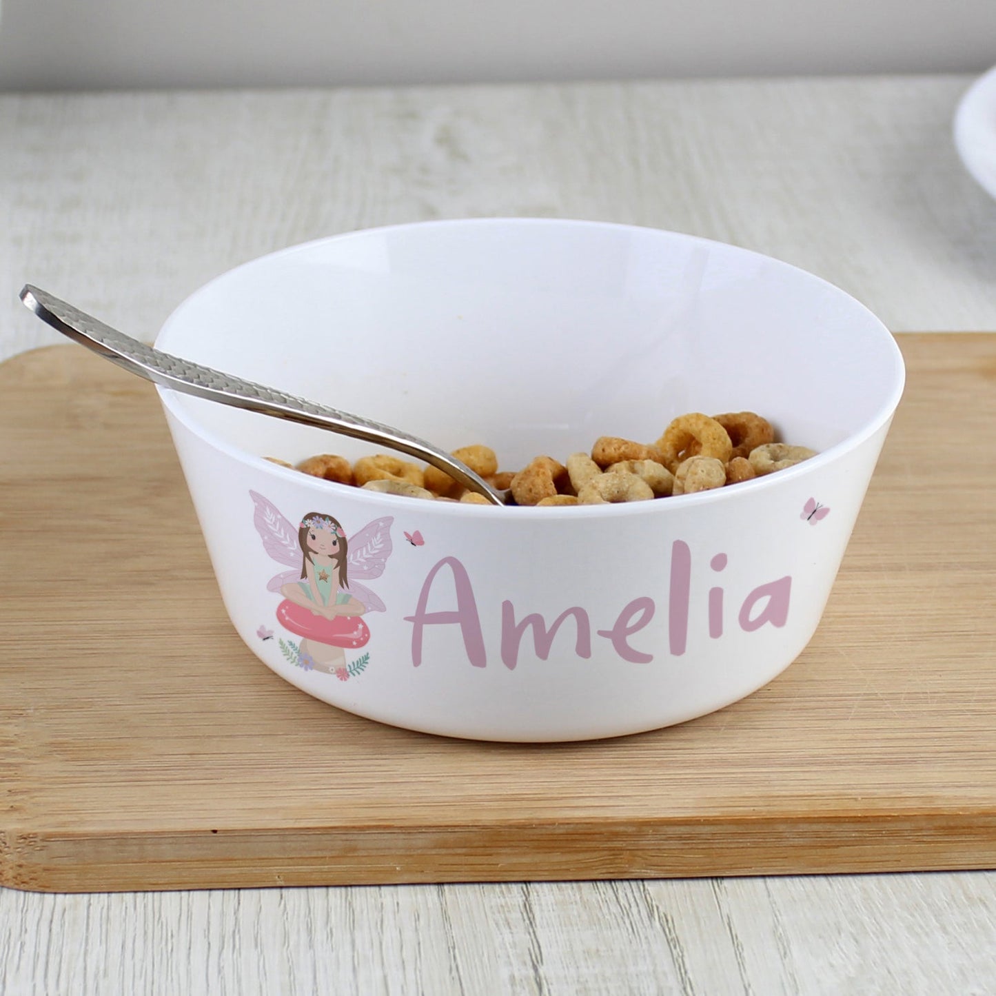 Personalised Toadstool Fairy Plastic Bowl: 1 - Tableware By Gift Moments
