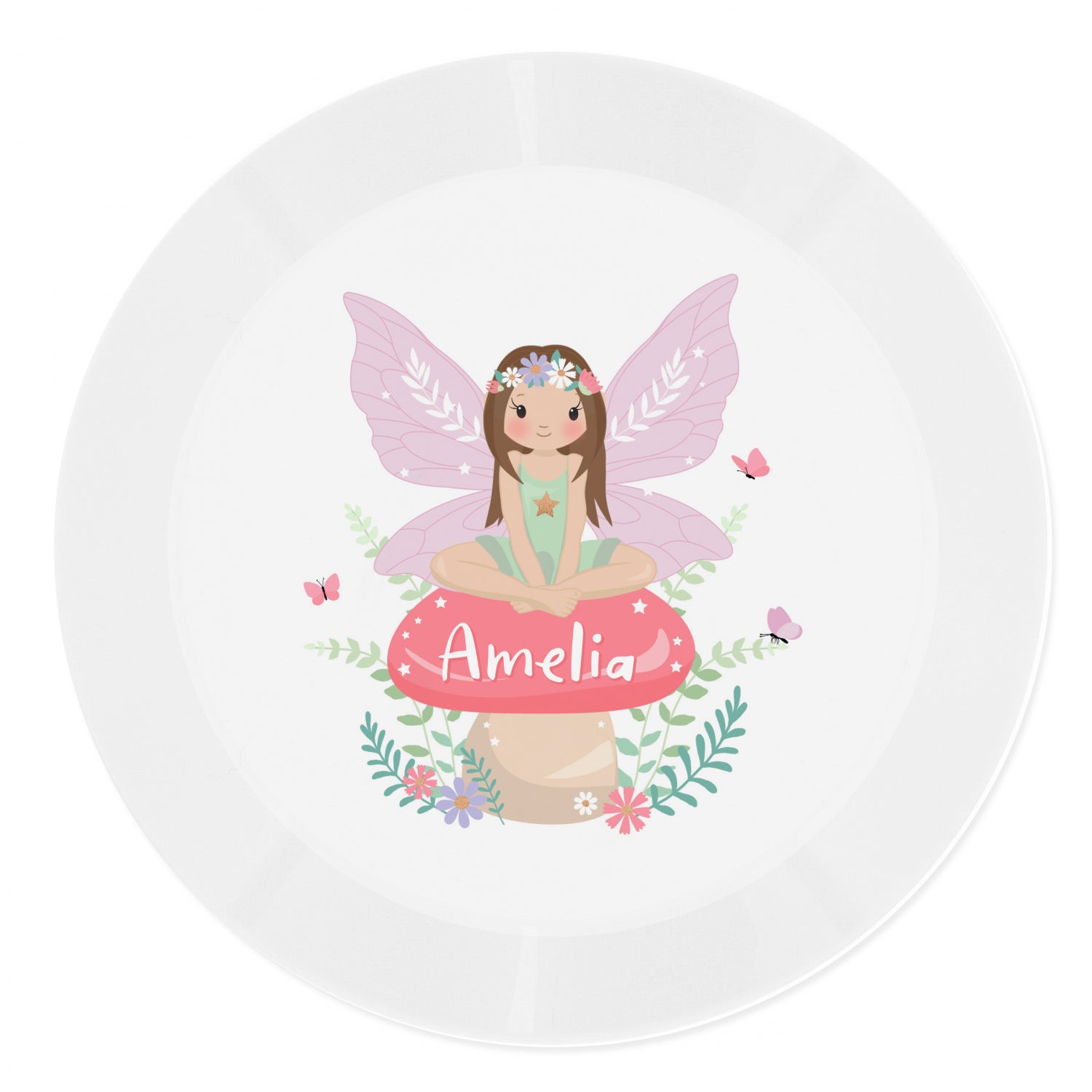 Personalised Toadstool Fairy Plastic Plate - Shop Tableware At Gift Moments - 3