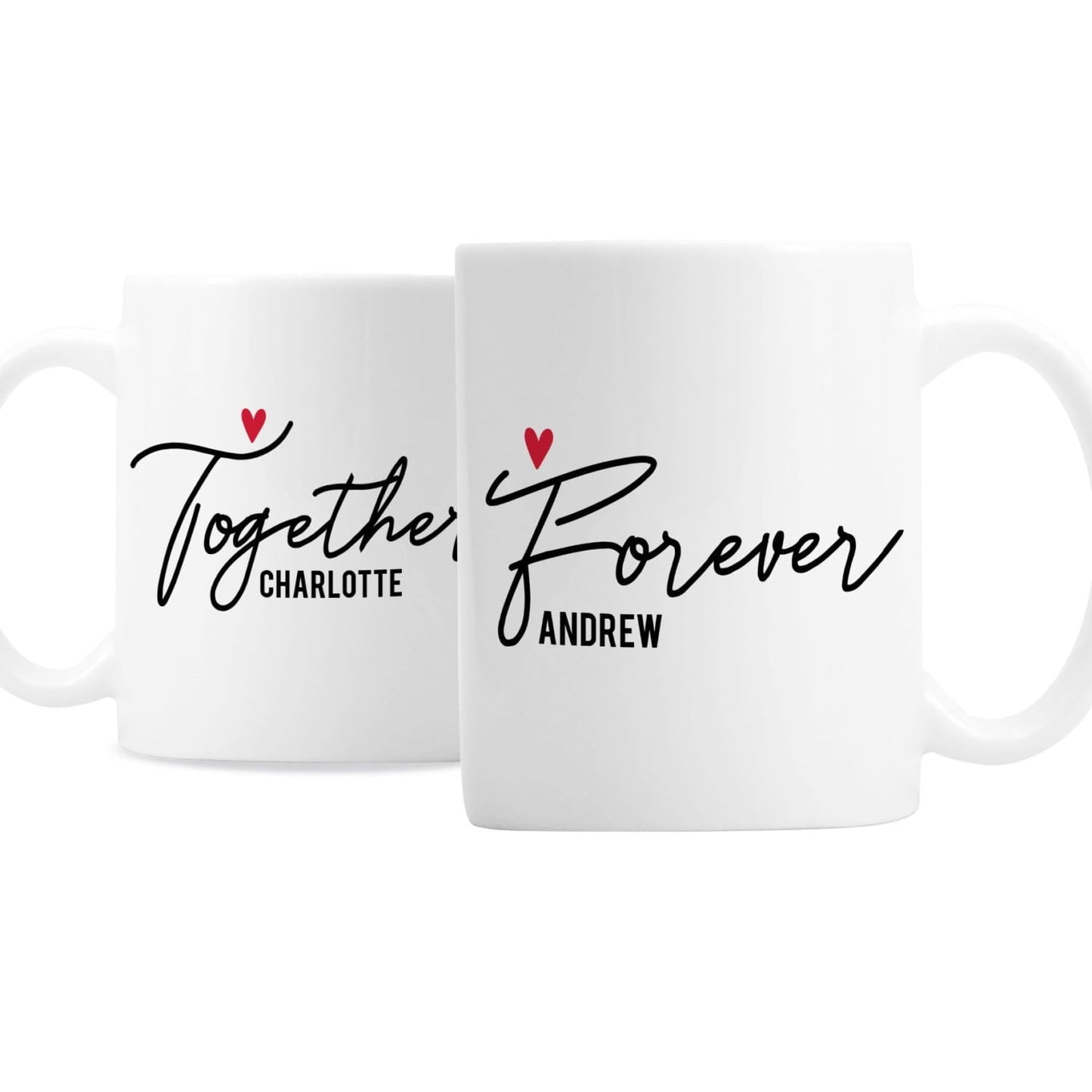 Personalised Together Forever Mug Set: 4 - Mugs By Gift Moments