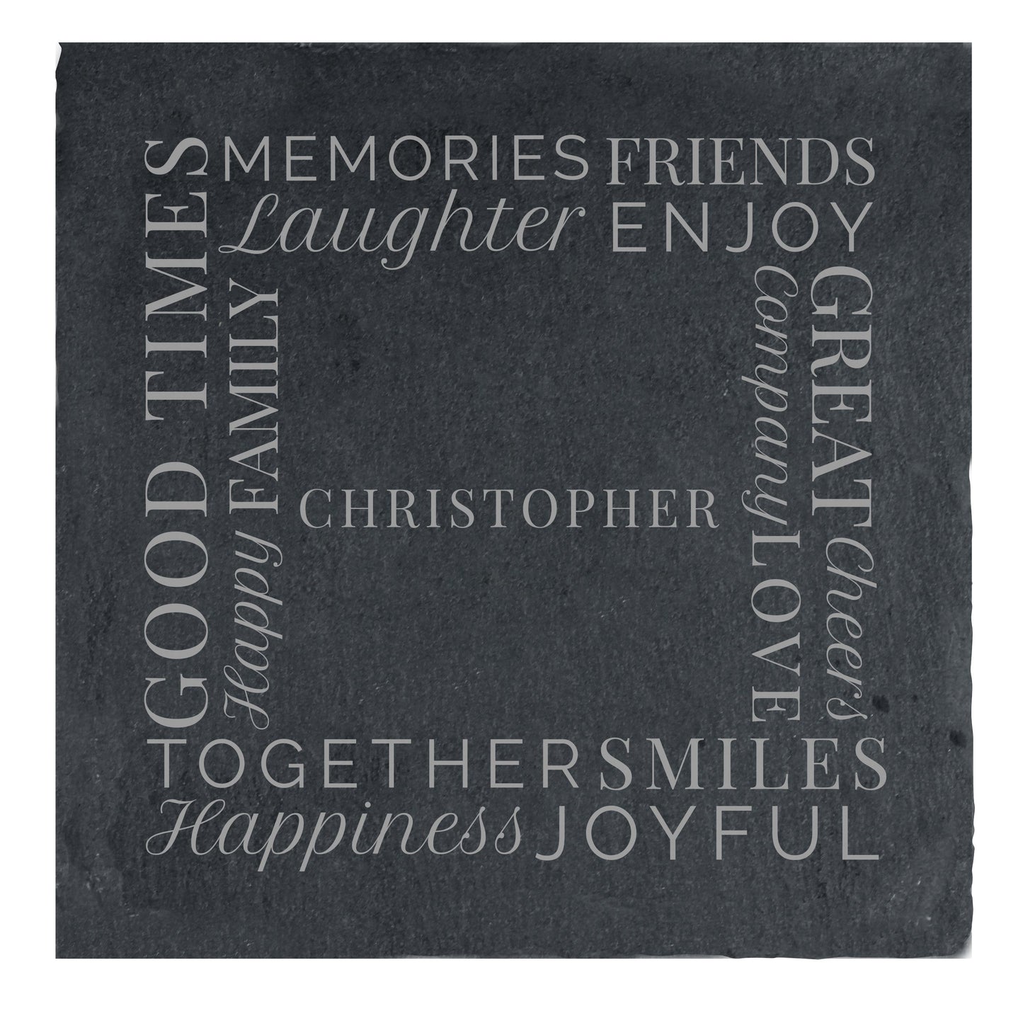 Personalised ’Together’ Single Slate Coaster: 3 - Coasters By Gift Moments
