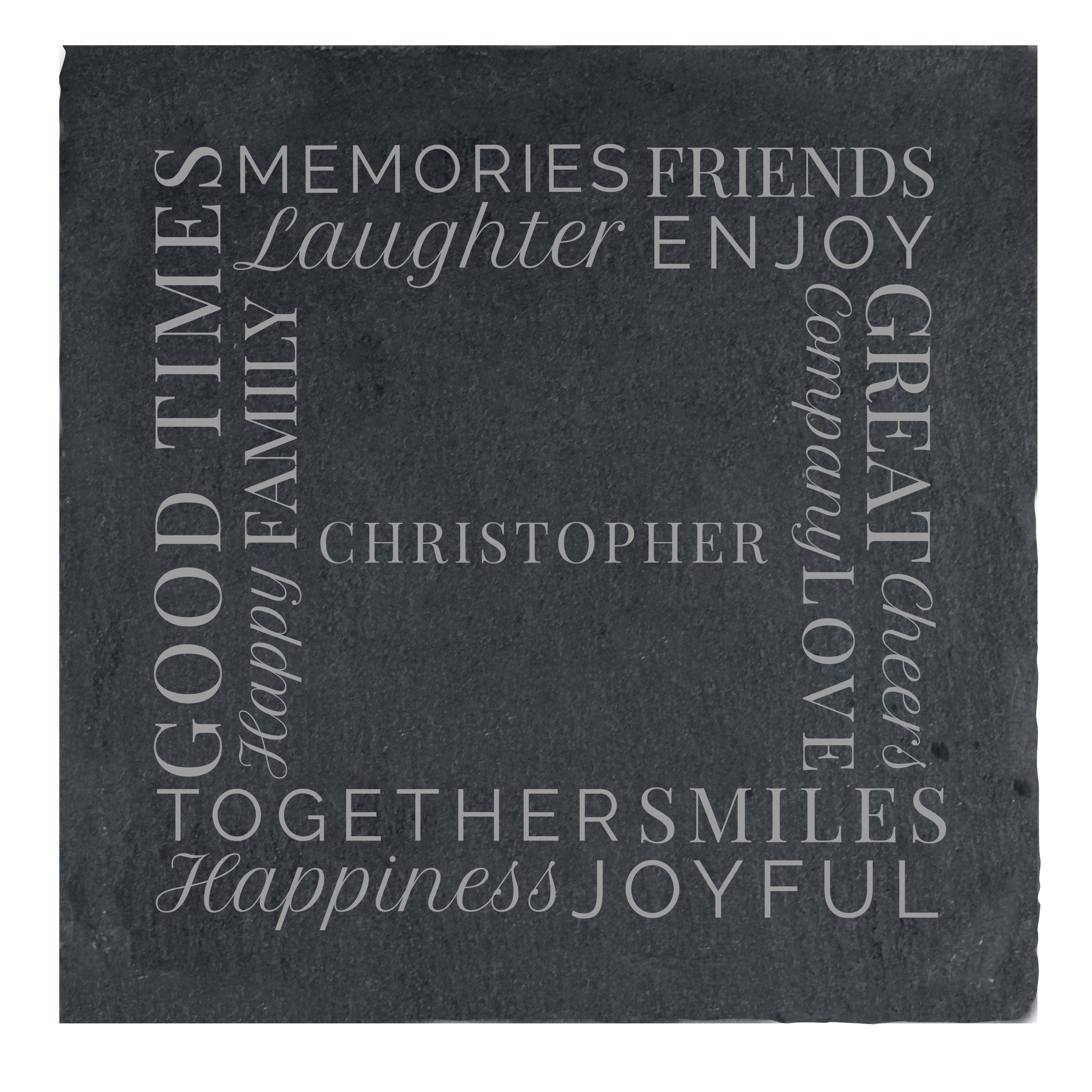 Personalised ’Together’ Single Slate Coaster: 3 - Coasters By Gift Moments