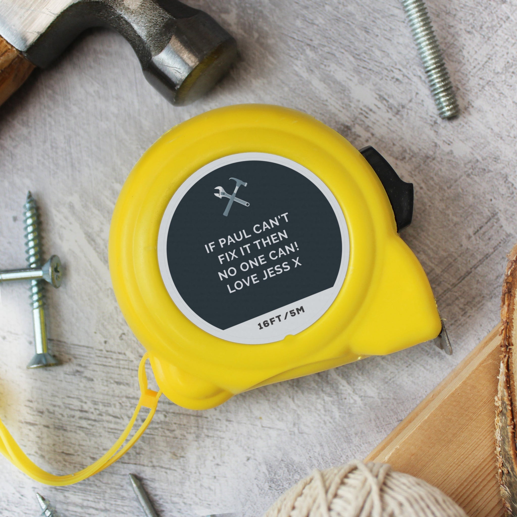 Personalised Tools Tape Measure: 3 - Tools & Storage By Gift Moments