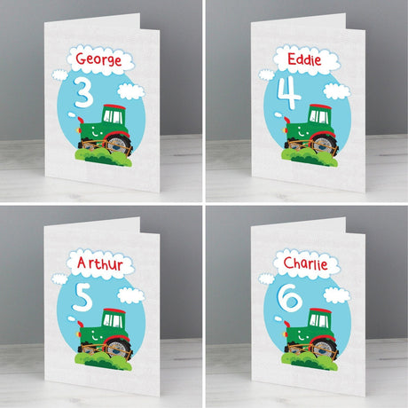 Personalised Tractor Birthday Card: 2 - Greeting Cards By Gift Moments