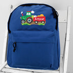 Personalised Tractor Blue Backpack - Shop Kids Bags At Gift Moments - 2