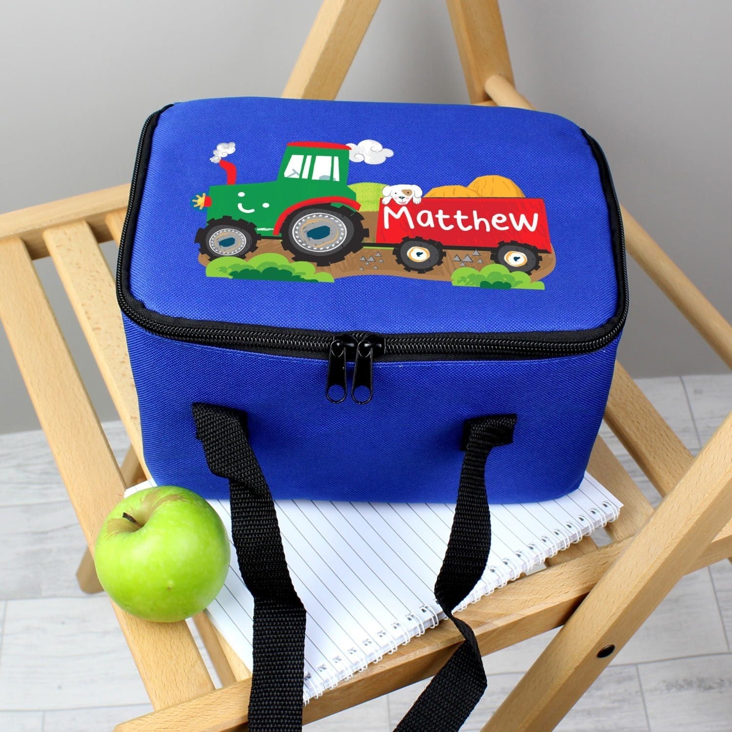 Personalised Tractor Blue Lunch Bag - Shop Lunch Boxes & Bags At Gift Moments - 2