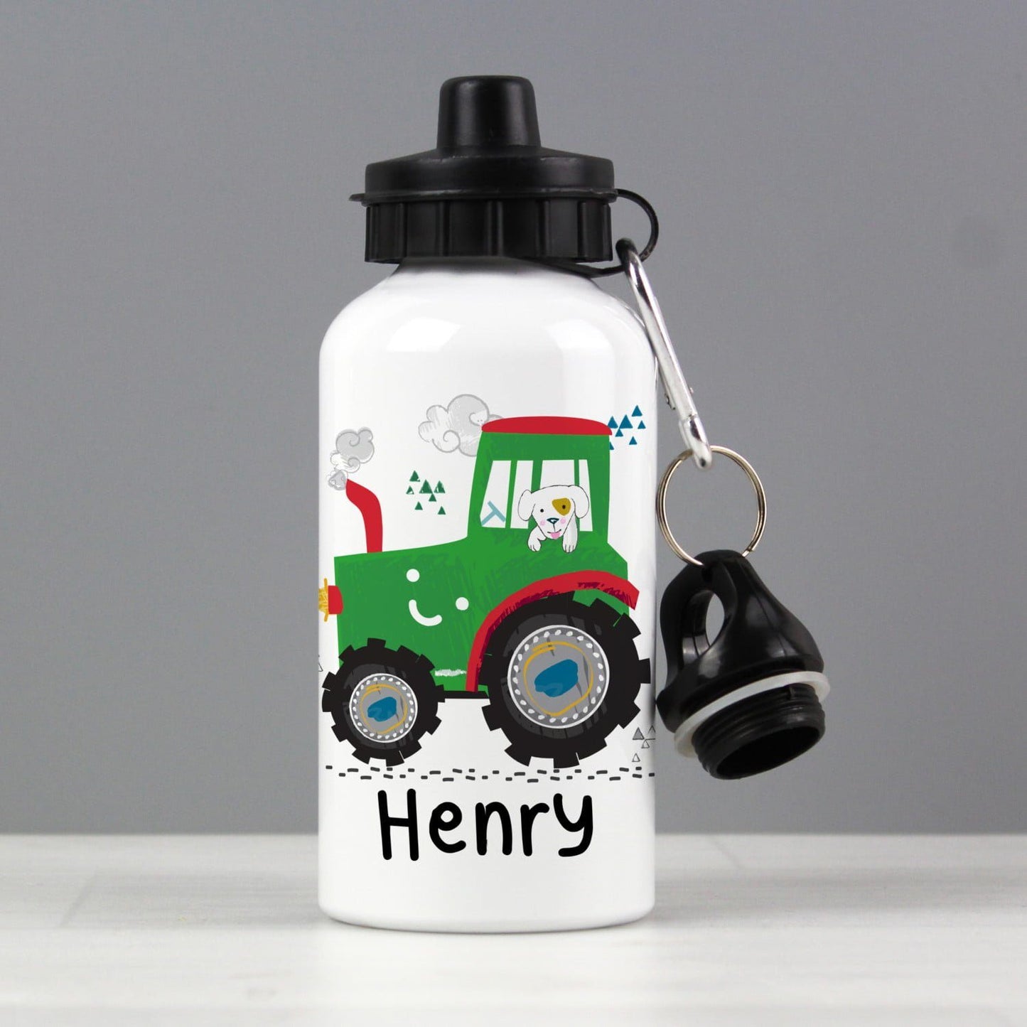 Personalised Tractor Drinks Bottle: 2 - Kids Bottles By Gift Moments
