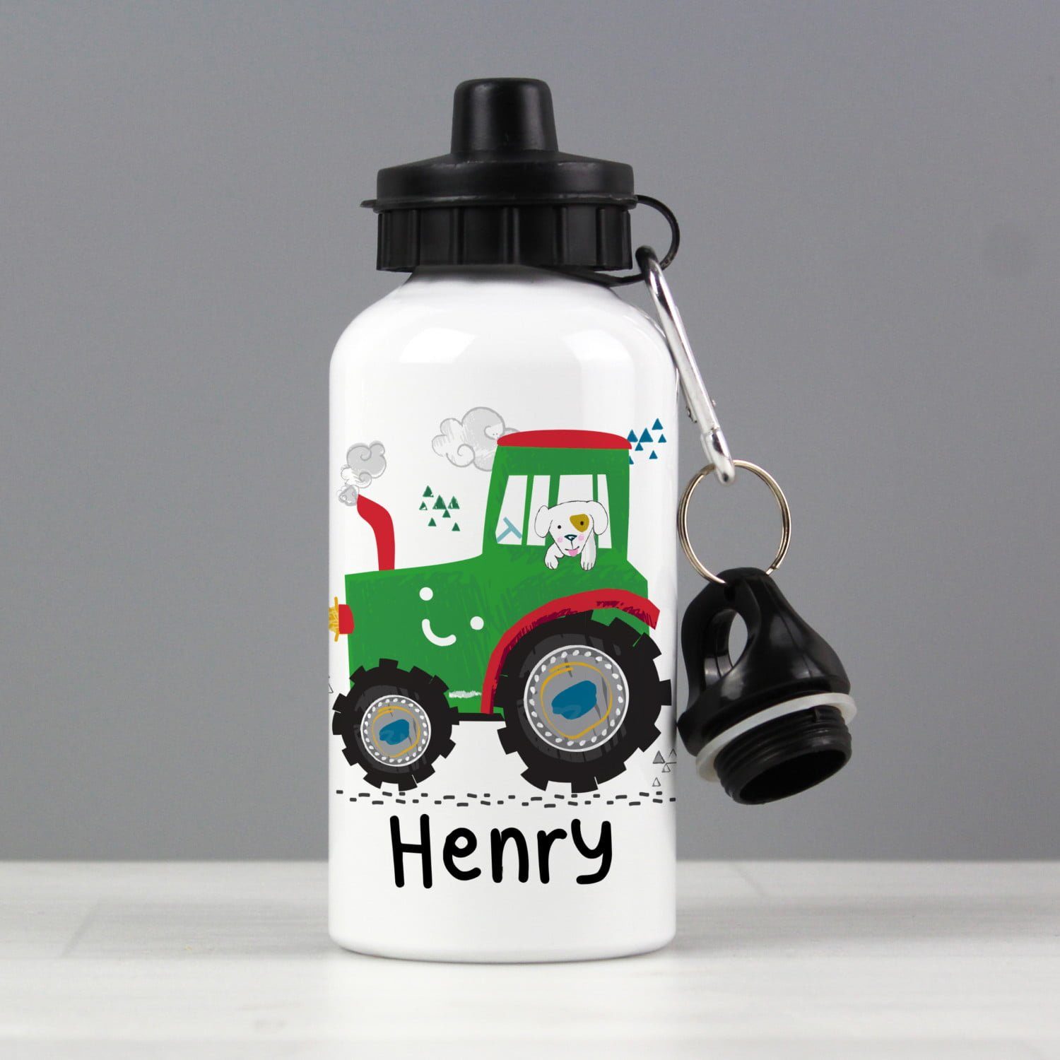 Personalised Tractor Drinks Bottle: 2 - Kids Bottles By Gift Moments