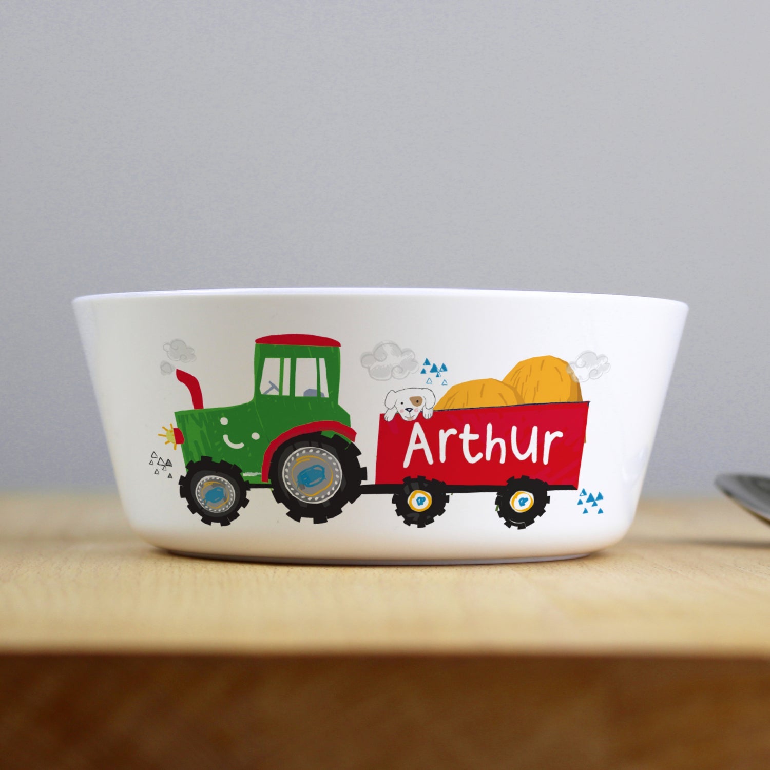 Personalised Tractor Plastic Bowl: 3 - Tableware By Gift Moments
