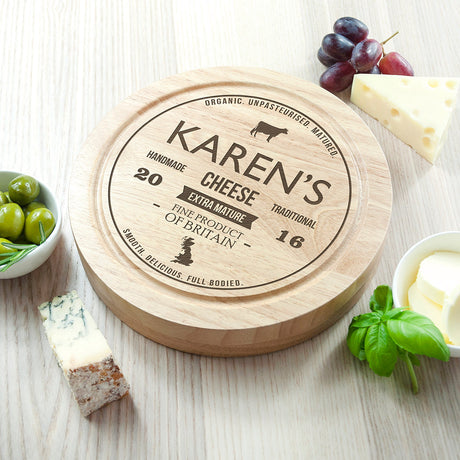 Personalised Traditional Brand Cheese Board Set: 6 Cheese Boards By Gift Moments